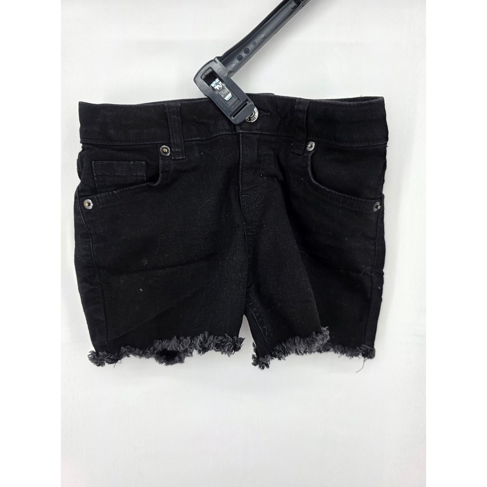 Cat & Jack Girls Black Ultimate Stretch Denim Shorts Frayed Hem Size M 8